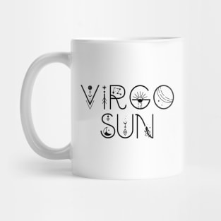 Virgo sun sign celestial typography Mug